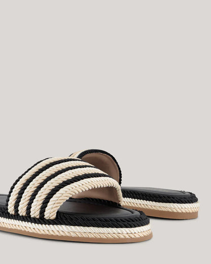 Women's PORTEA-Flat Espadrille Sandal Black