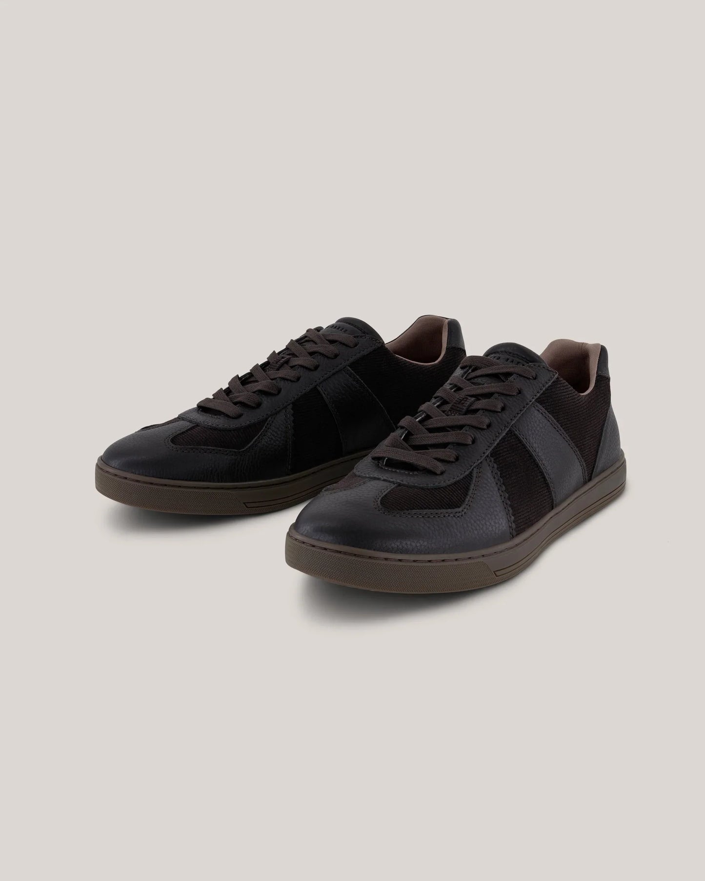 Men's BISHPWD-Leather Sneaker Dk-Brown