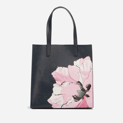 Women's Milicon-Floral Printed Large Icon Bag Navy