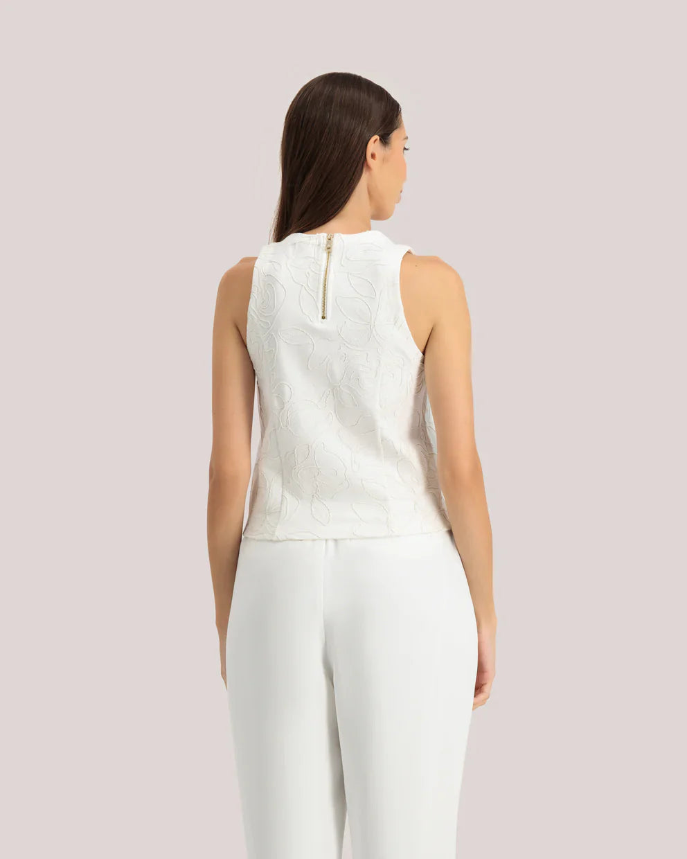 Womens ANNIYY-Embroidered Ponte Tank