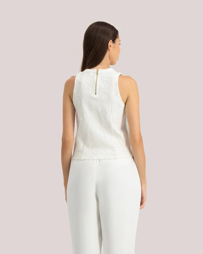 Womens ANNIYY-Embroidered Ponte Tank
