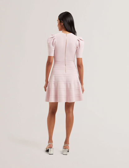 Women's VELVEY-Puff Sleeve Dress