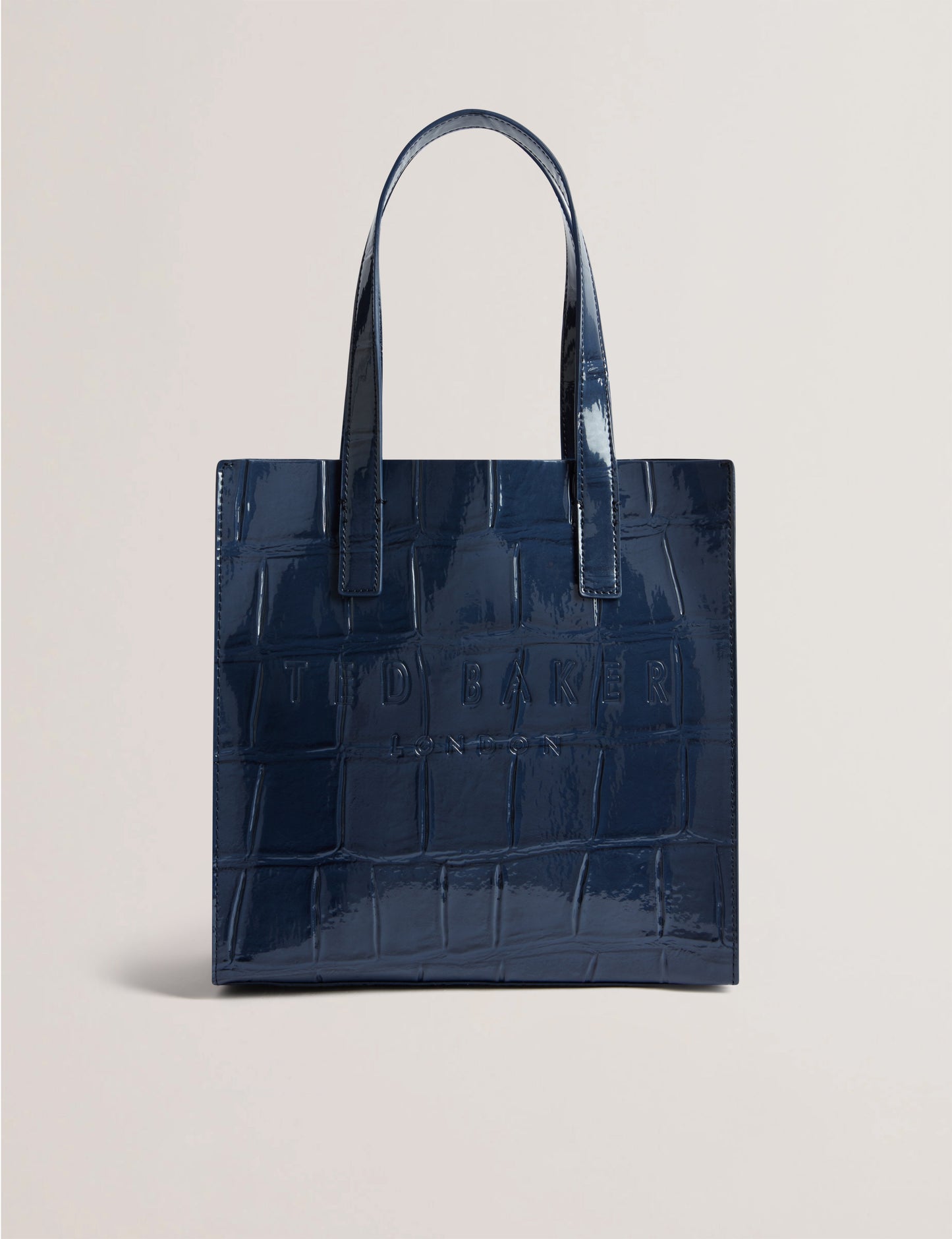 Women's Reptcon-Croc Effect Small Icon Bag Dk-Blue