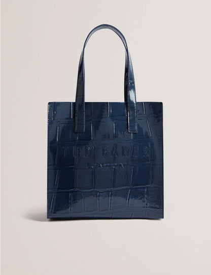 Women's Reptcon-Croc Effect Small Icon Bag Dk-Blue