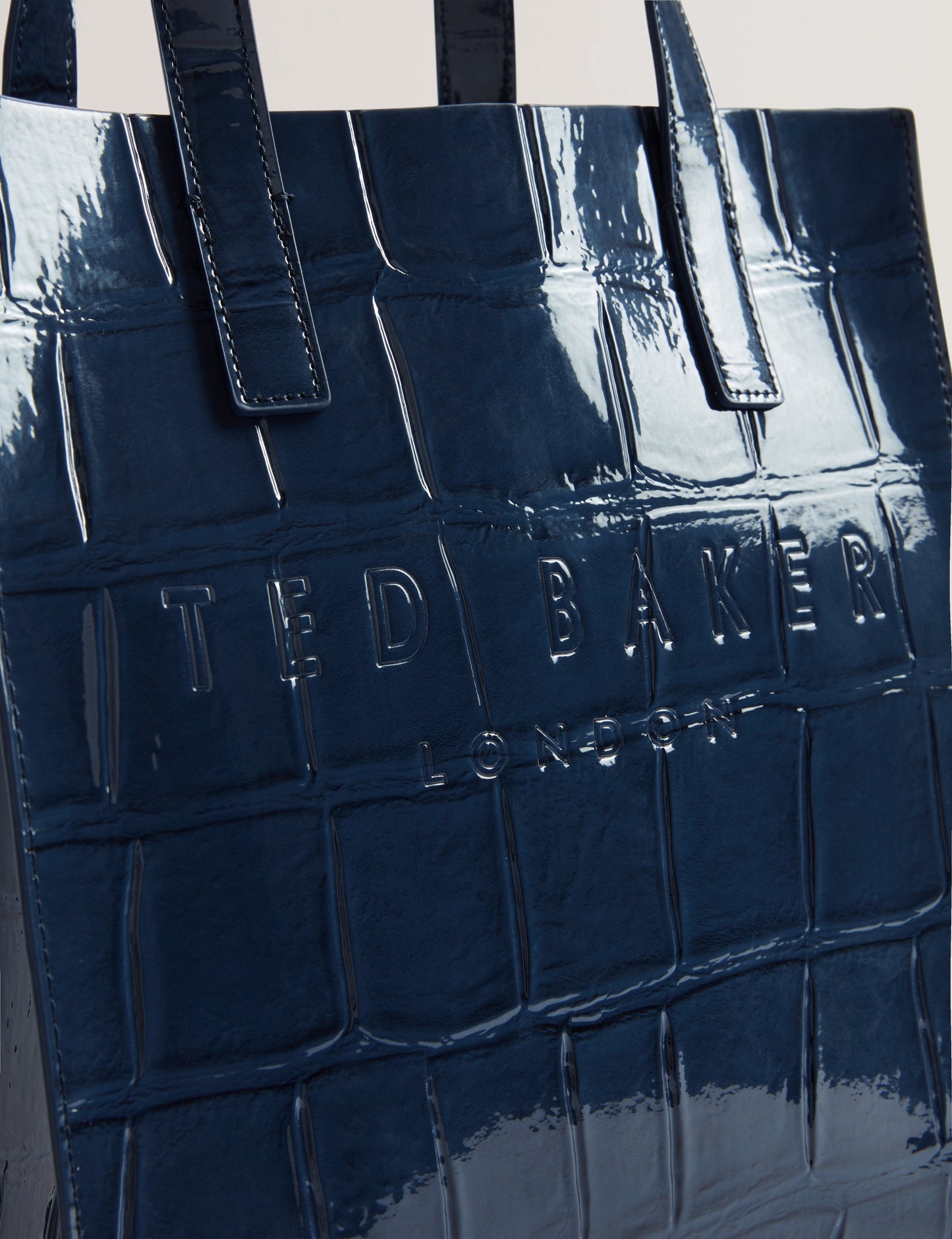 Women's Reptcon-Croc Effect Small Icon Bag Dk-Blue