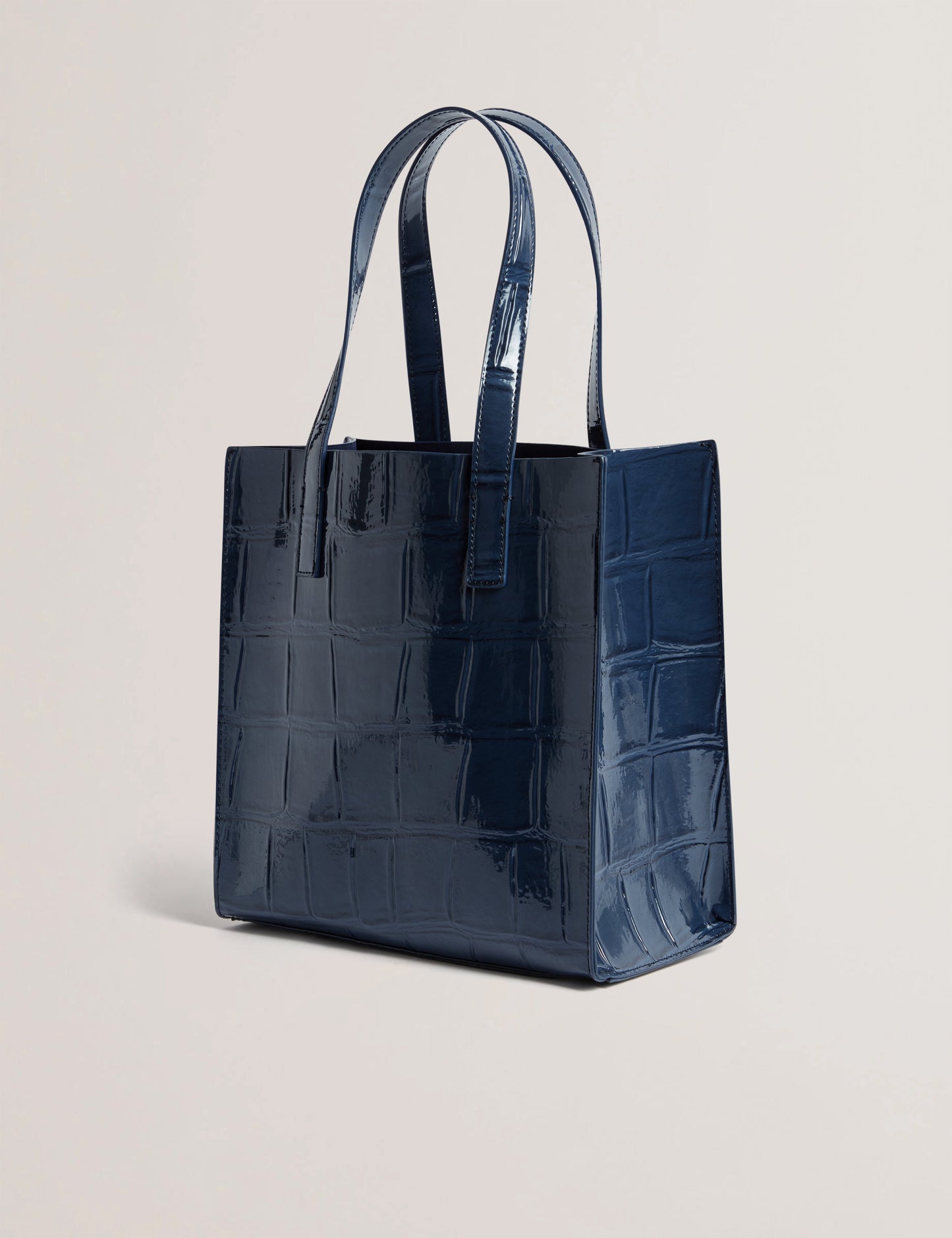 Women's Reptcon-Croc Effect Small Icon Bag Dk-Blue