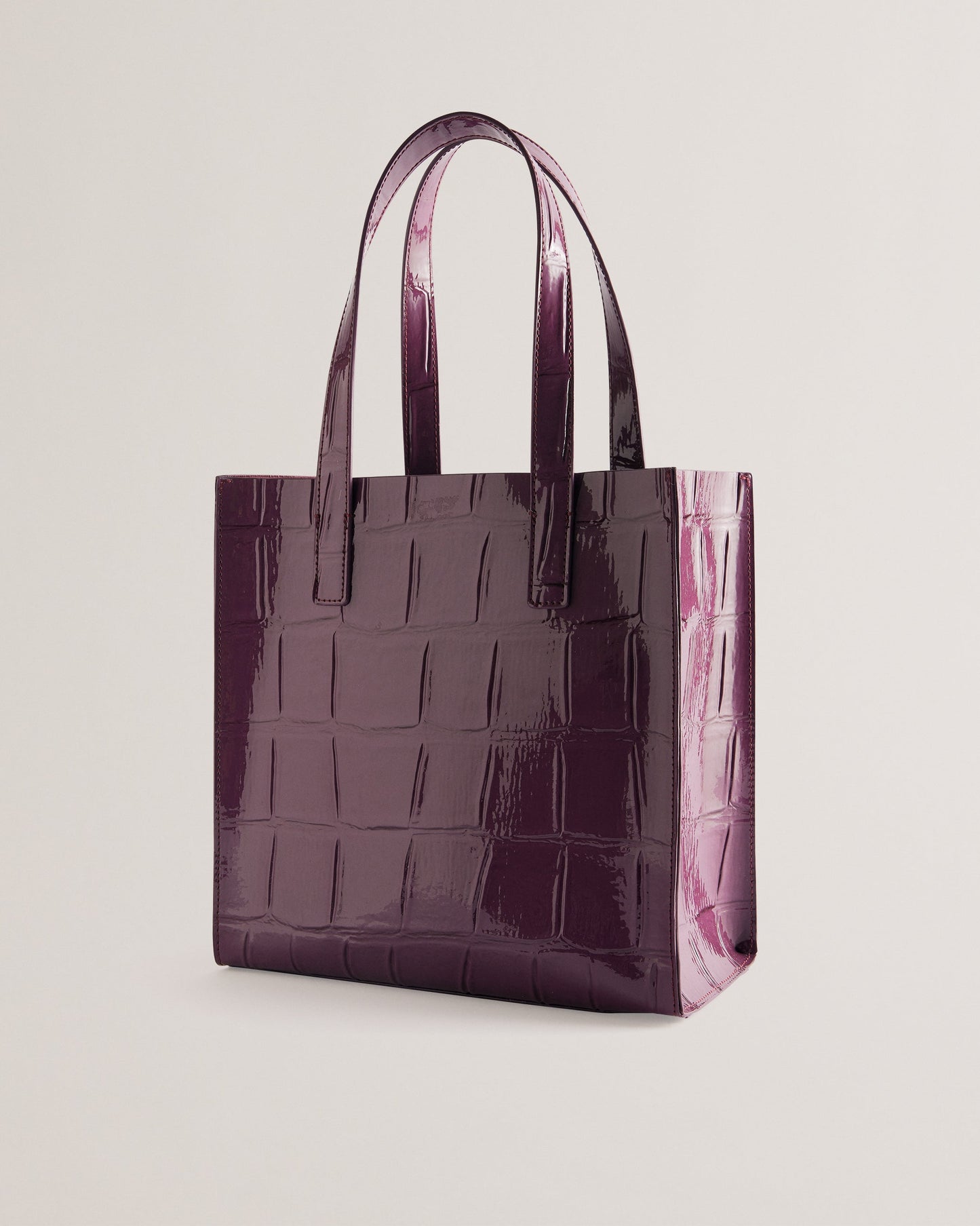 Women's Reptcon-Croc Effect Small Icon Bag Maroon