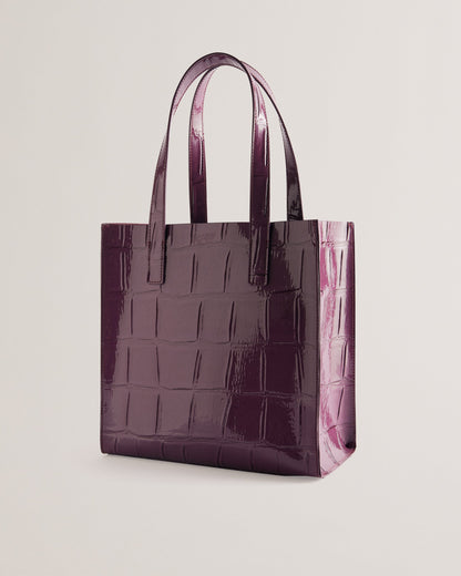 Women's Reptcon-Croc Effect Small Icon Bag Maroon
