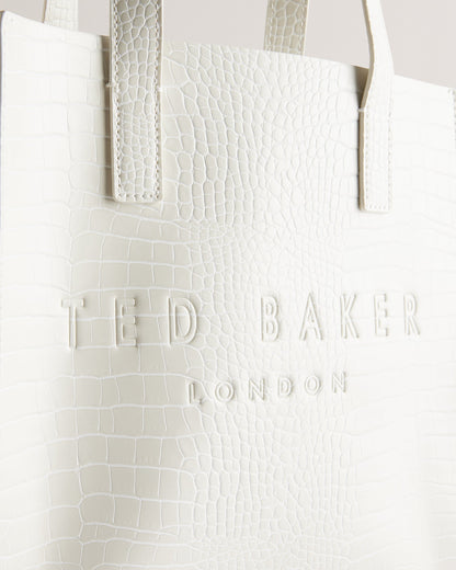 Women's Reptcon-Croc Effect Small Icon Bag Nude
