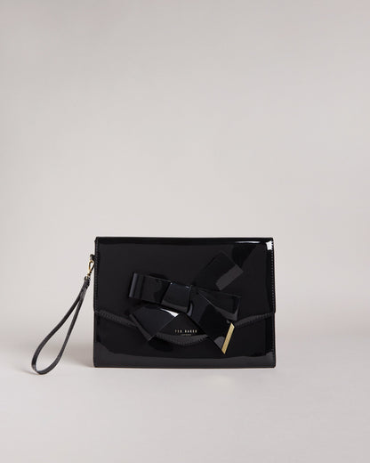 Women's Nikkey-Knot Bow Envelope Pouch Black