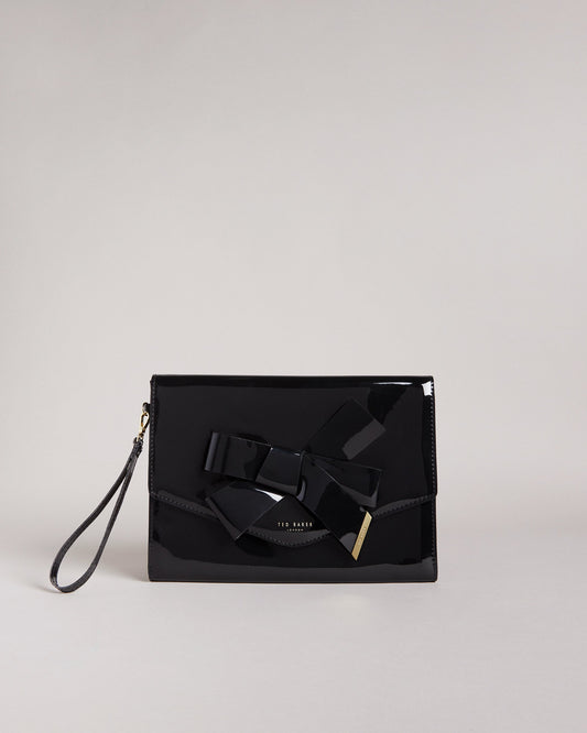Women's Nikkey-Knot Bow Envelope Pouch Black