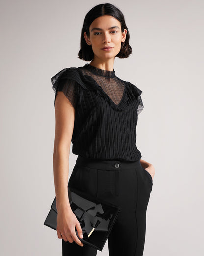 Women's Nikkey-Knot Bow Envelope Pouch Black