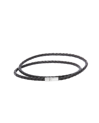Men's PPOUND-Woven Leather Bracelet