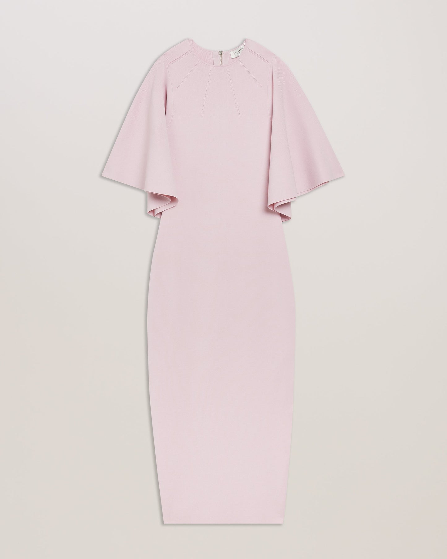 Women's Lounia-Fluted Sleeve Knit Bodycon Midi Dress Lt-Pink