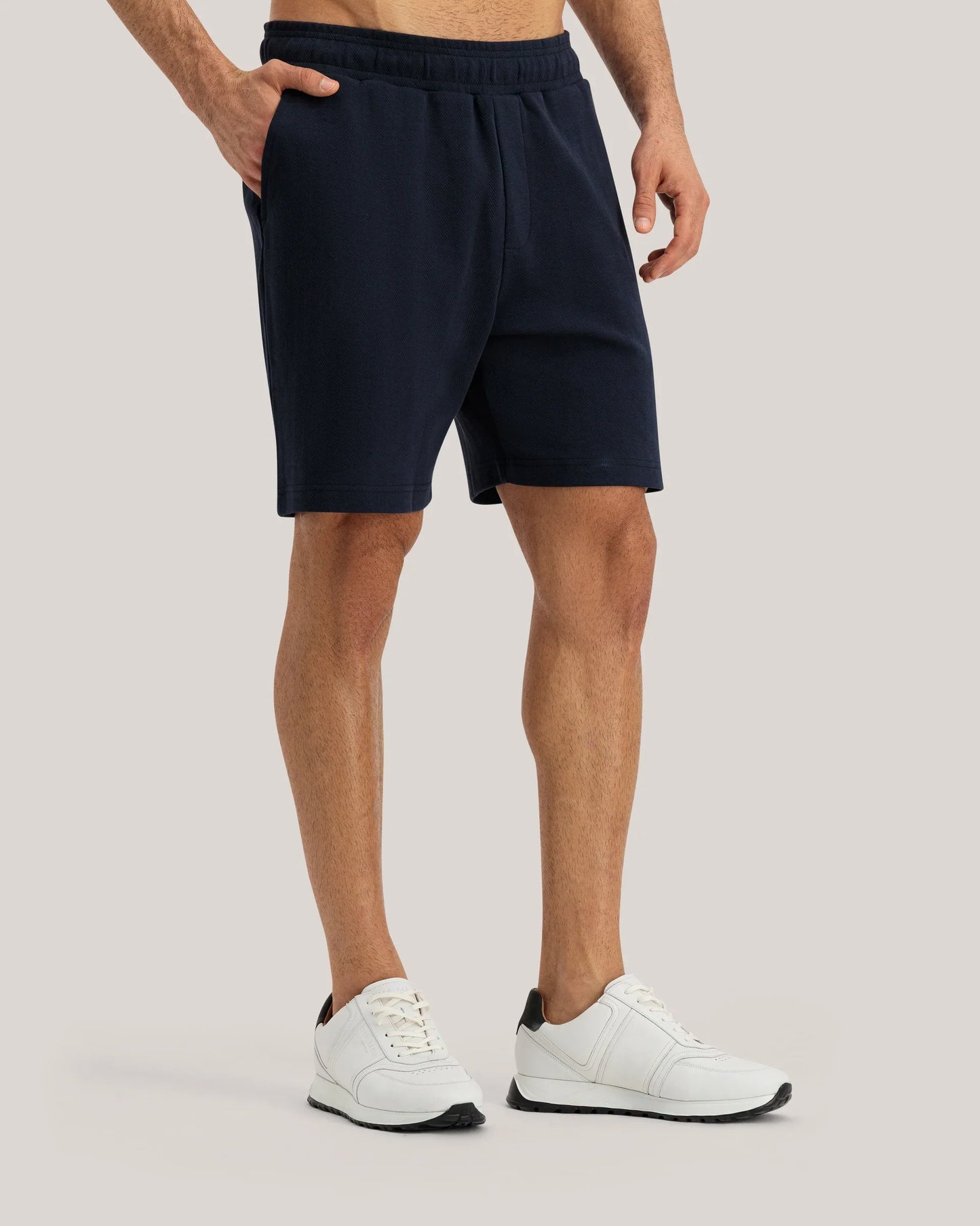 TERRIES: Regular Herringbone Short Navy
