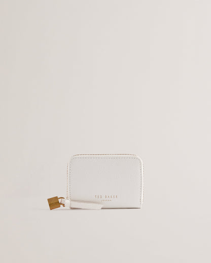 Women's Wesmin-Padlock Detail Small Leather Purse Ecru