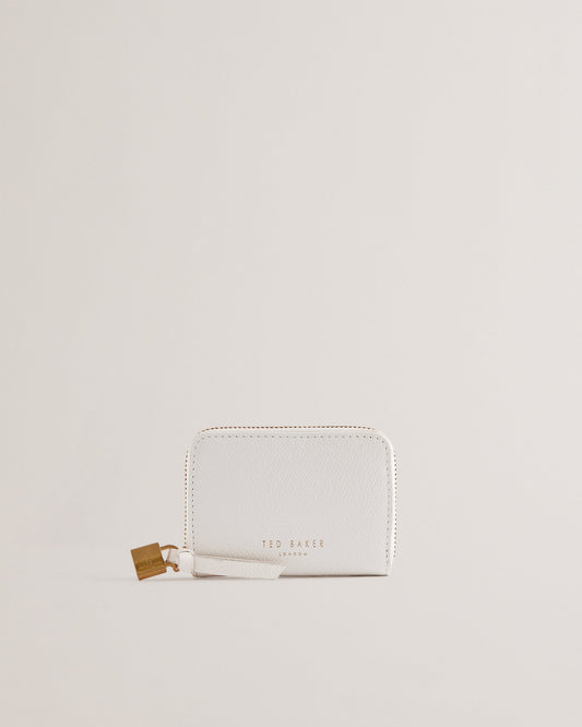 Women's Wesmin-Padlock Detail Small Leather Purse Ecru
