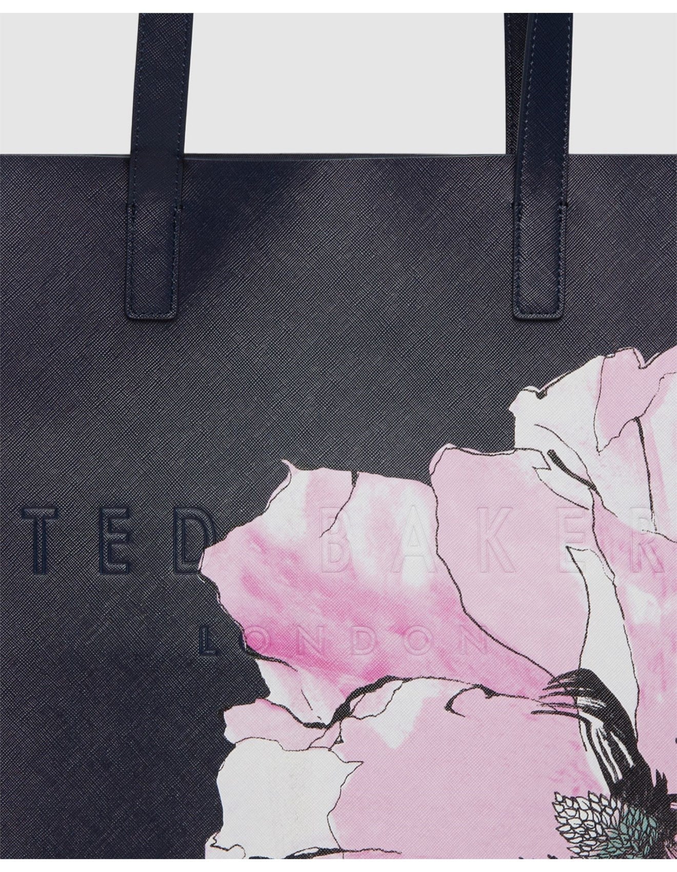 Women's Milicon-Floral Printed Large Icon Bag Navy