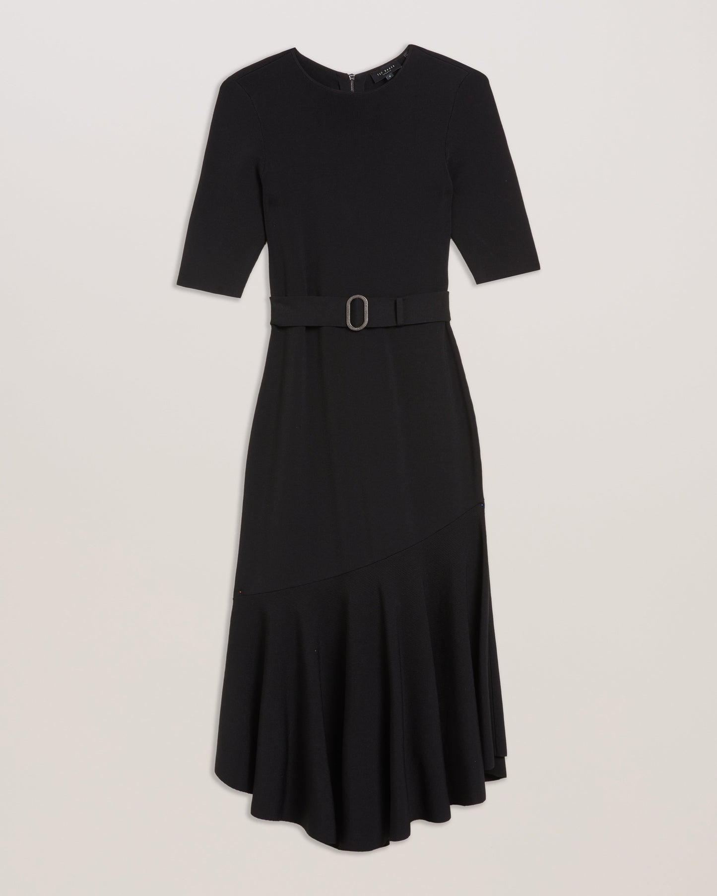 Women's Samalee-Knitted Flippy Skirt Midi Dress Black