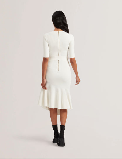 Women's Samalee-Knitted Flippy Skirt Midi Dress Ivory