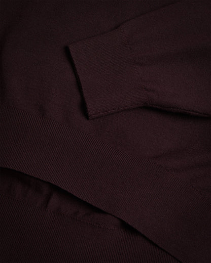 Women's Penniii-Mockable Sweater With Shirt Collar Dk-Brown