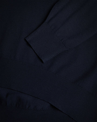 Women's Penniii-Mockable Sweater With Shirt Collar Navy
