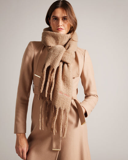 Women's Shelmas-Skinny Woven Scarf Taupe