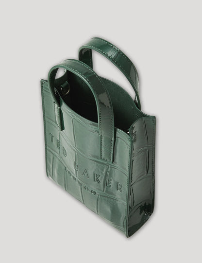 Women's GATOCON-Croc Effect Mini Icon Bag Mid-Green