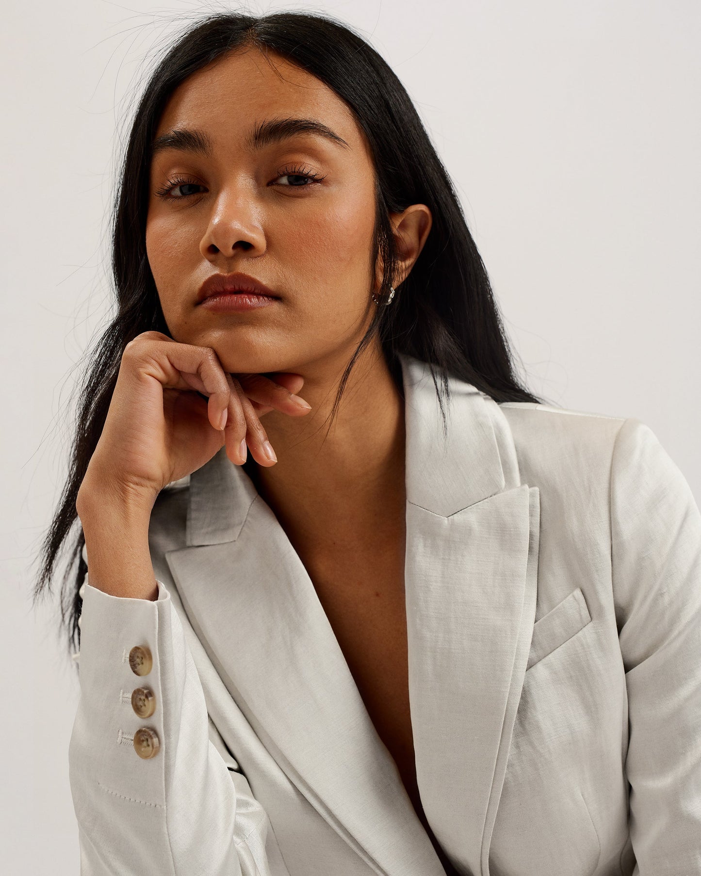 Women's Masaru-Single Breasted Tailored Blazer Ivory