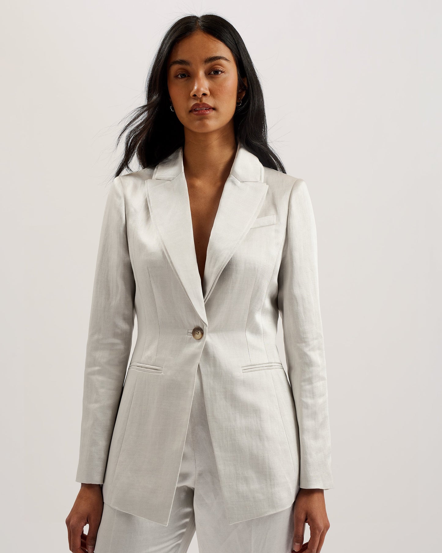 Women's Masaru-Single Breasted Tailored Blazer Ivory