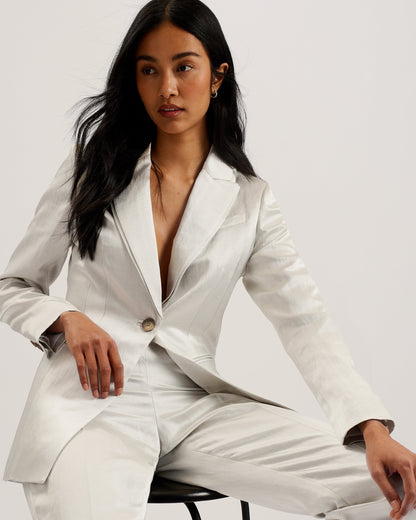 Women's Masaru-Single Breasted Tailored Blazer Ivory