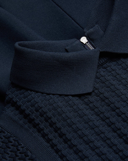 Women's Miiaaa-Knitted Skater Dress With Collar Navy