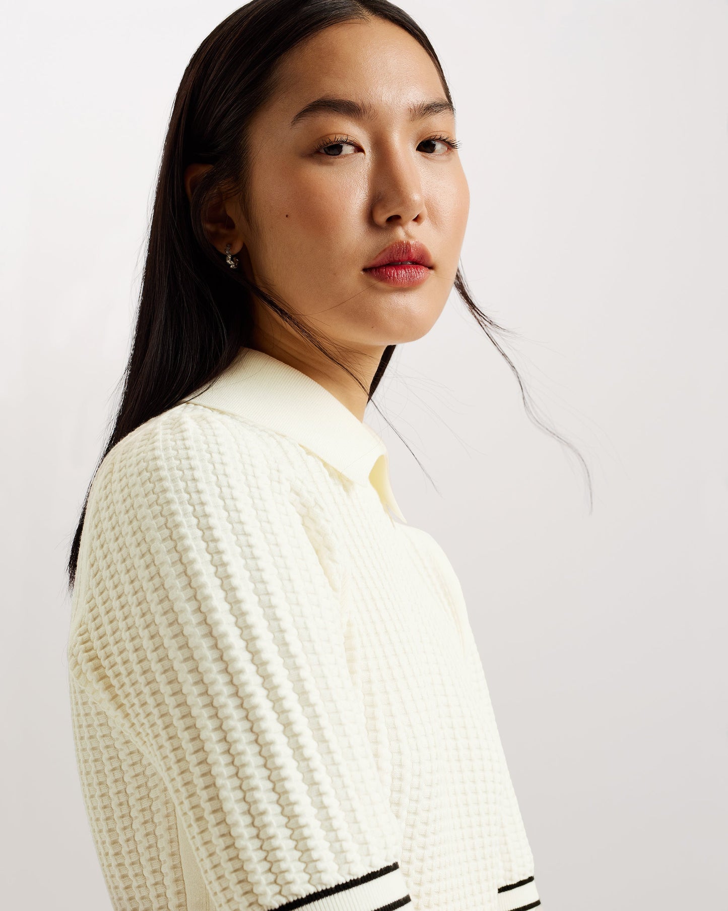 Women's Morliee-Puff Sleeve Fitted Sweater Ivory