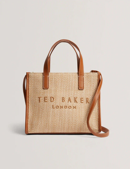 Women's PAOLINA-Faux Raffia Small Icon Bag