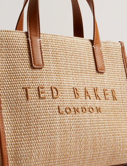 Women's PAOLINA-Faux Raffia Small Icon Bag