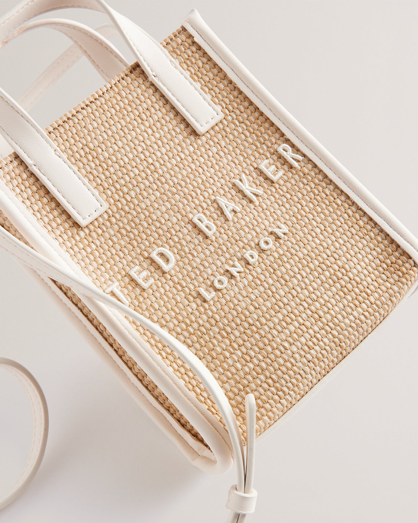 Women's Paulii-Faux Raffia Mini Icon Bag Ecru