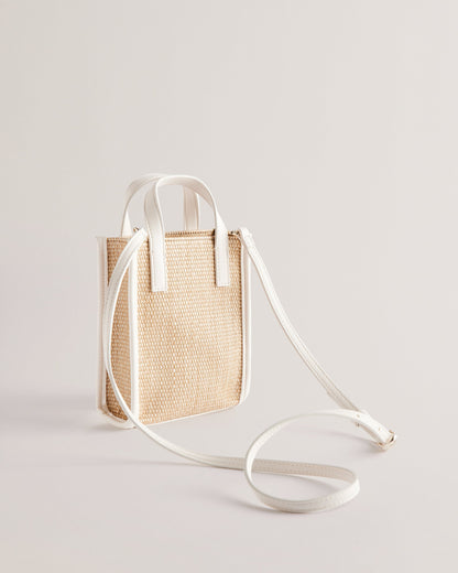 Women's Paulii-Faux Raffia Mini Icon Bag Ecru