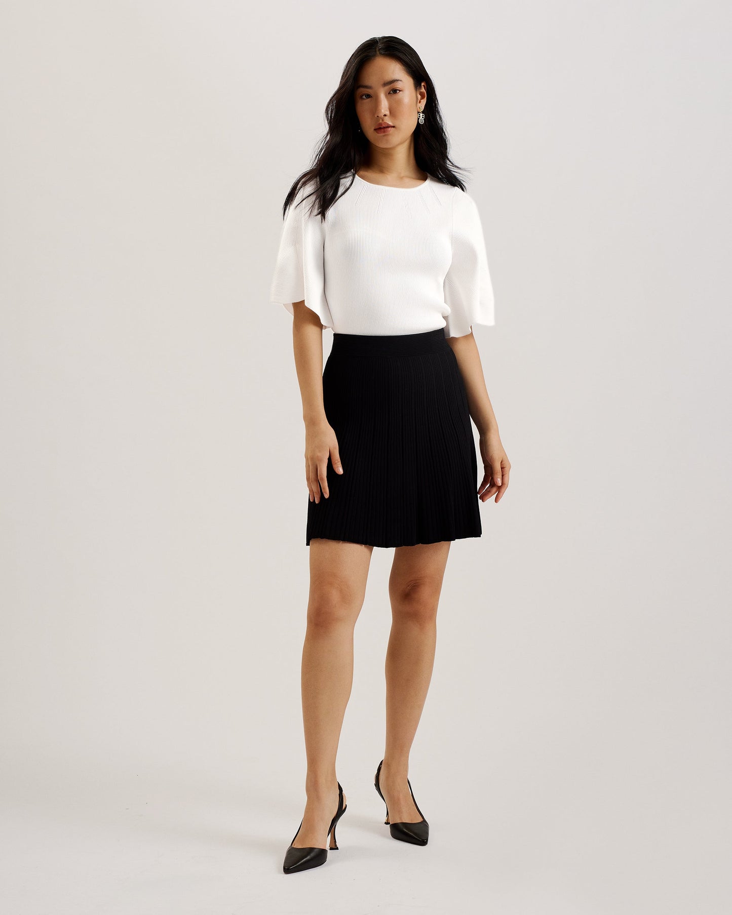 Women's HILANEE- Ribbed Ribbed Knit Ivory