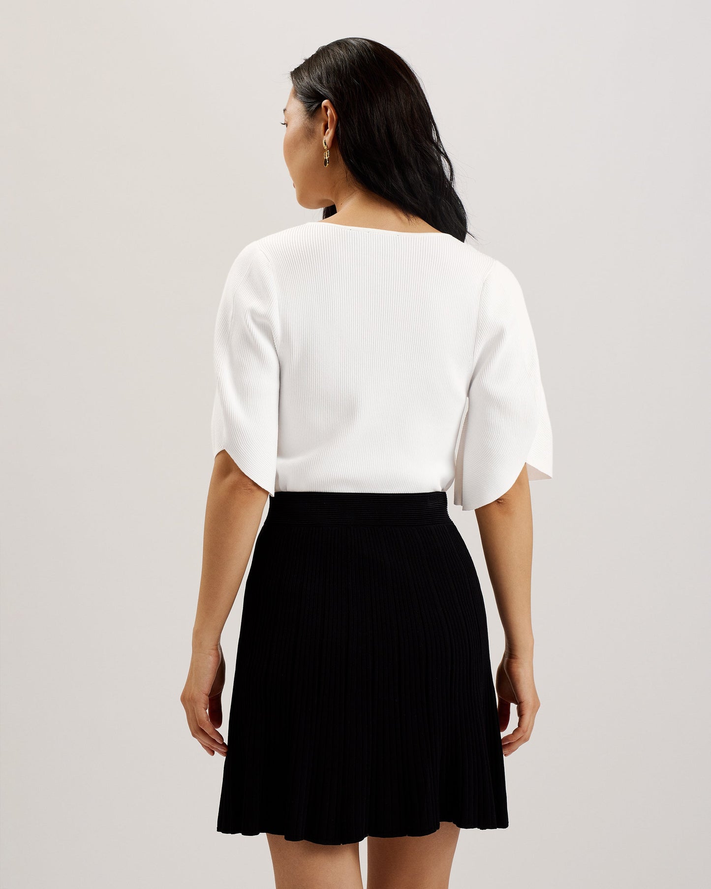 Women's HILANEE- Ribbed Ribbed Knit Ivory