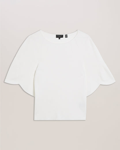 Women's HILANEE- Ribbed Ribbed Knit Ivory