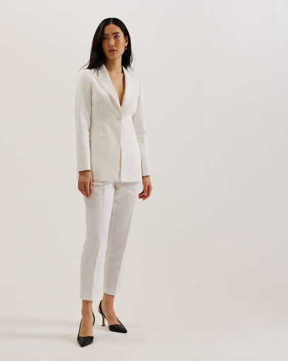 Women's Musub-Tailored Jacket With Faux Pockets White