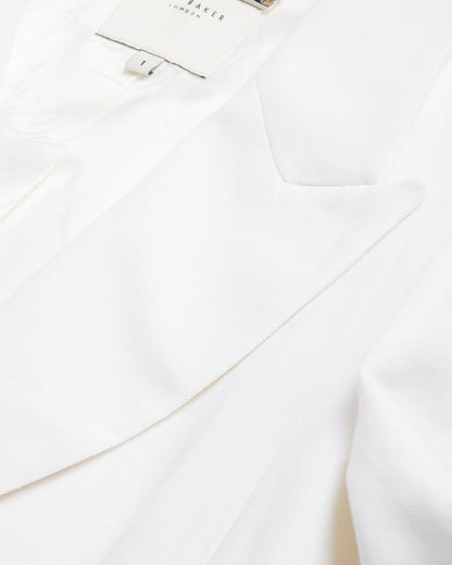 Women's Musub-Tailored Jacket With Faux Pockets White