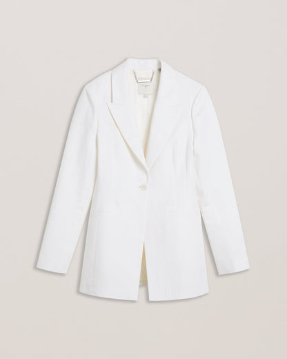Women's Musub-Tailored Jacket With Faux Pockets White