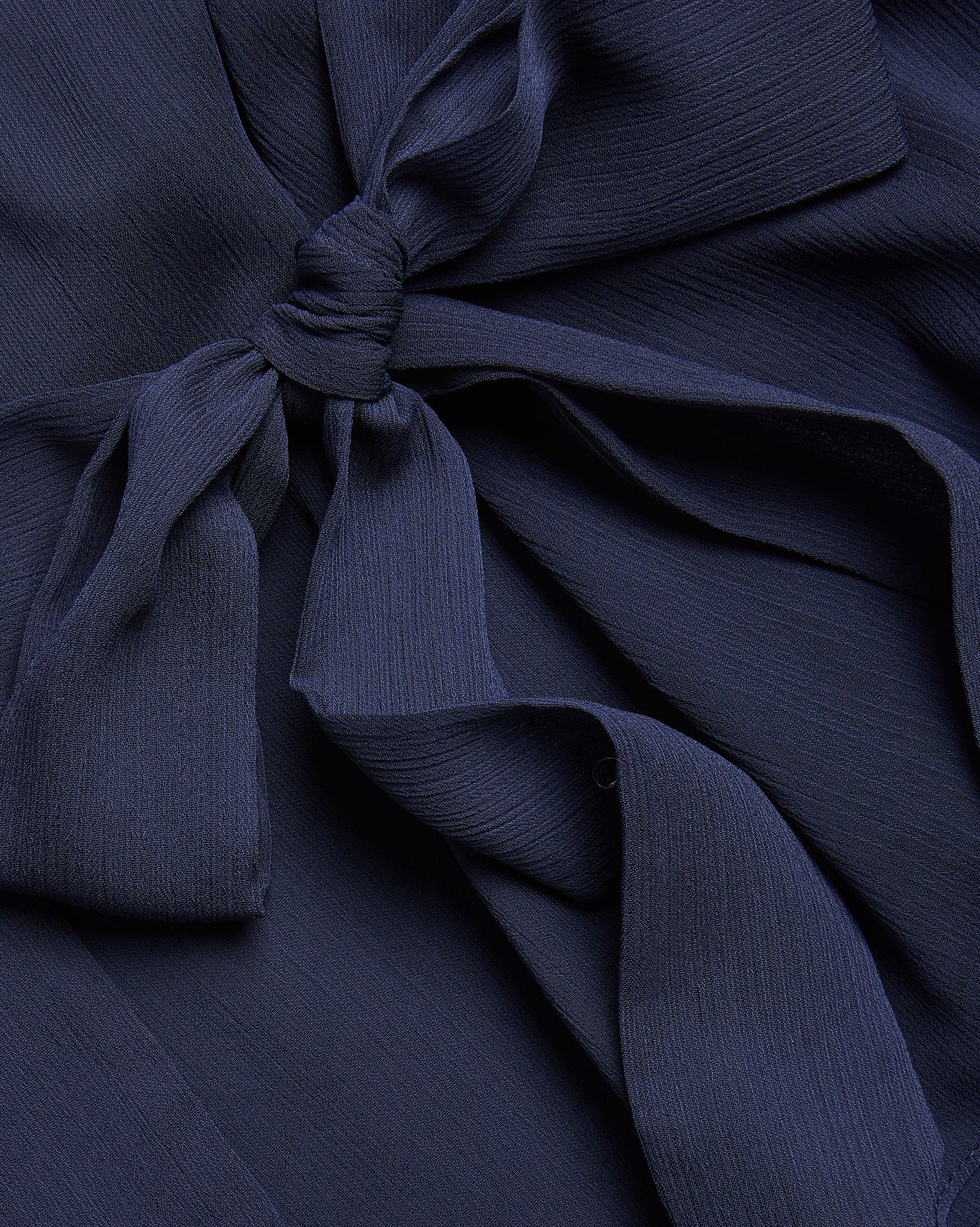 Women's Nobora-Short Sleeve Frill Detail Wrap Top Dk-Blue