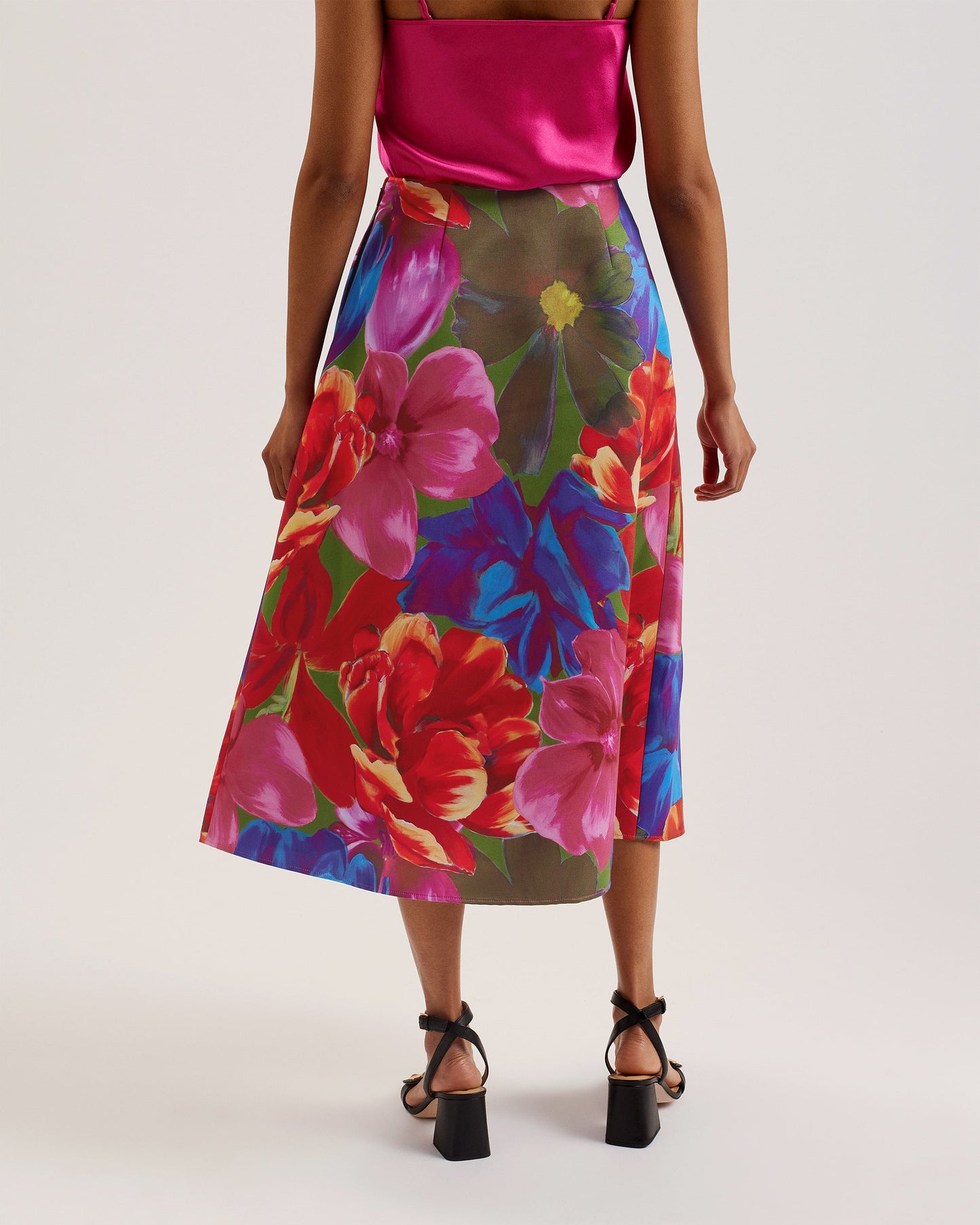 Women's Joralee-Printed Wrap Midi Skirt Multicol