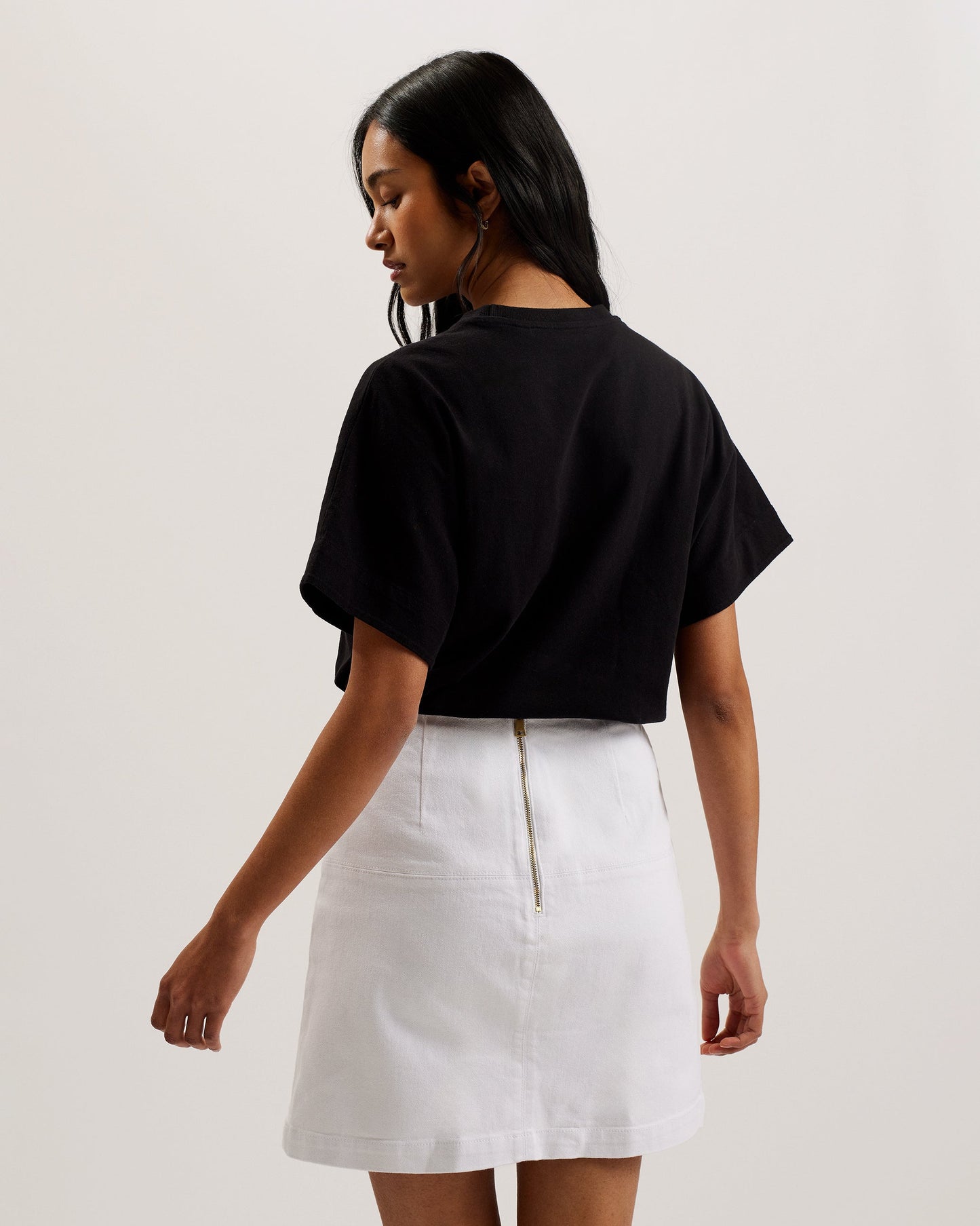 Women's Shralee-Embroidered Cut Out Tee Black