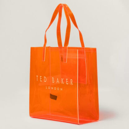 Women's Sheicon-Transparent Large Icon Bag Brt-Orange