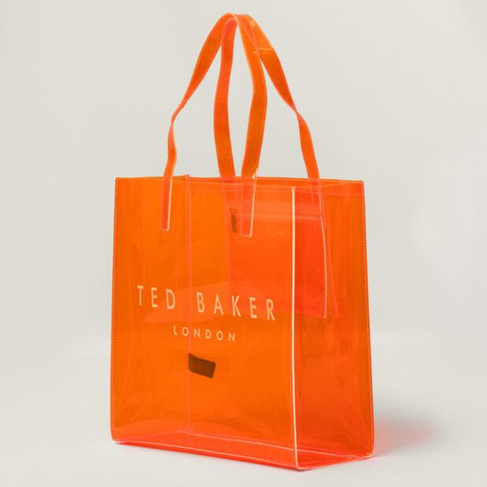 Women's Sheicon-Transparent Large Icon Bag Brt-Orange