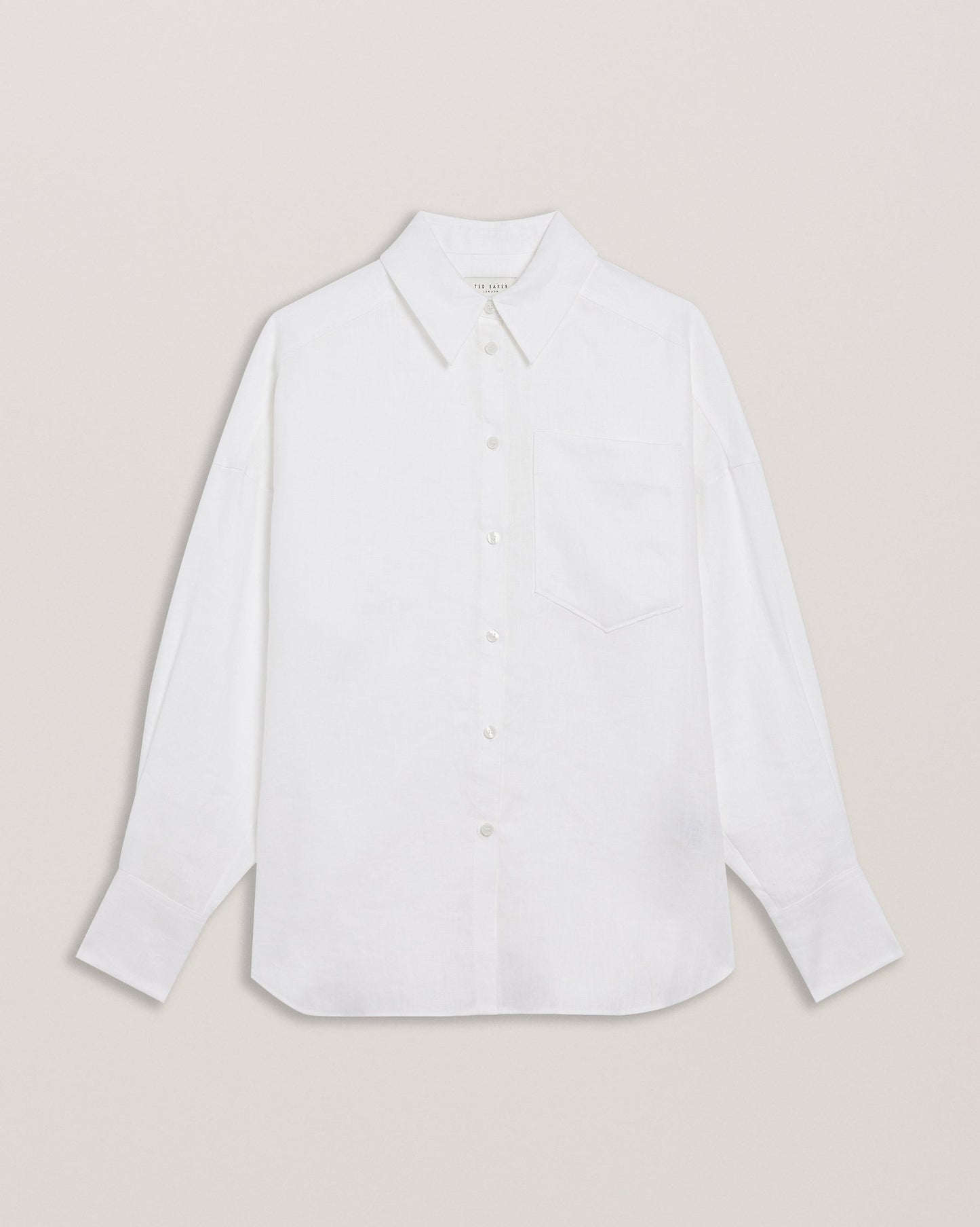 Women's TOLOCA-Oversized Linen Shirt White