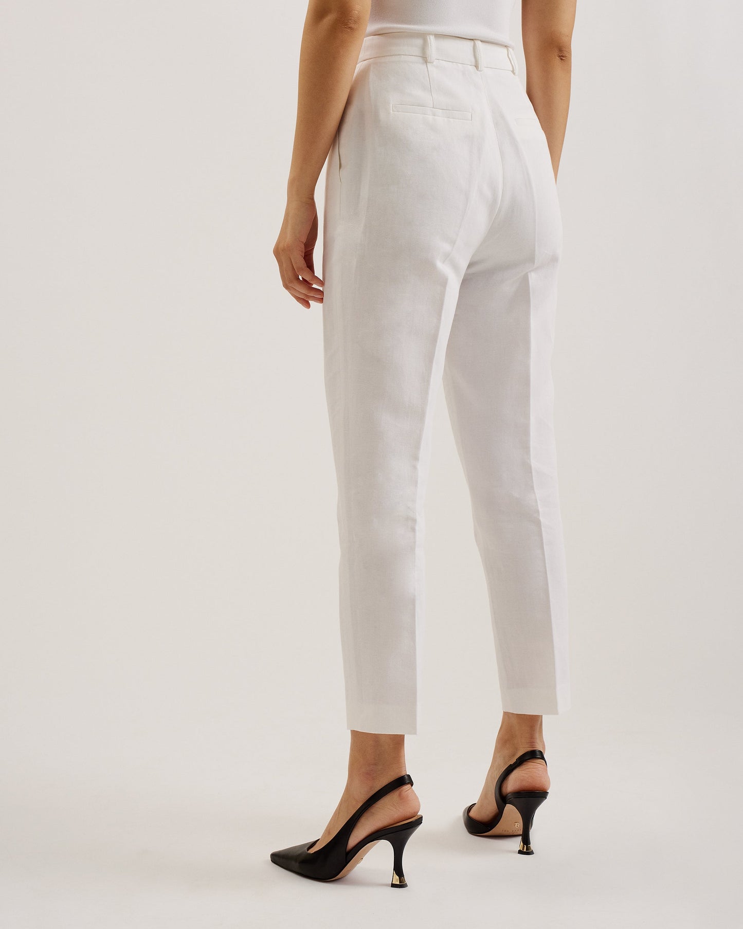 Women's Musubt-High Rise Tailored Trousers White